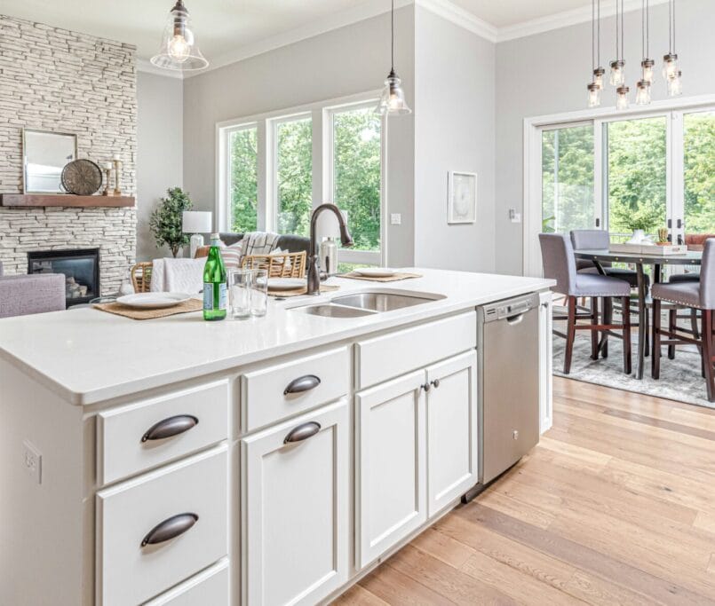 Kitchen with Luxury Vinyl Tile in Omaha, NE